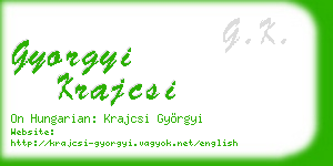 gyorgyi krajcsi business card