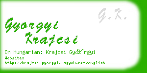 gyorgyi krajcsi business card